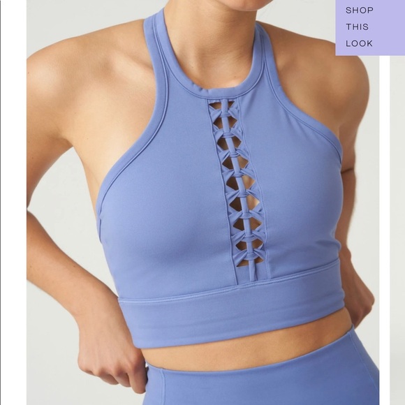 Le Ore Lucca Set: Smokey Amethyst High Rise Pocket Short + Racer Back Bra $136 - Picture 4 of 16